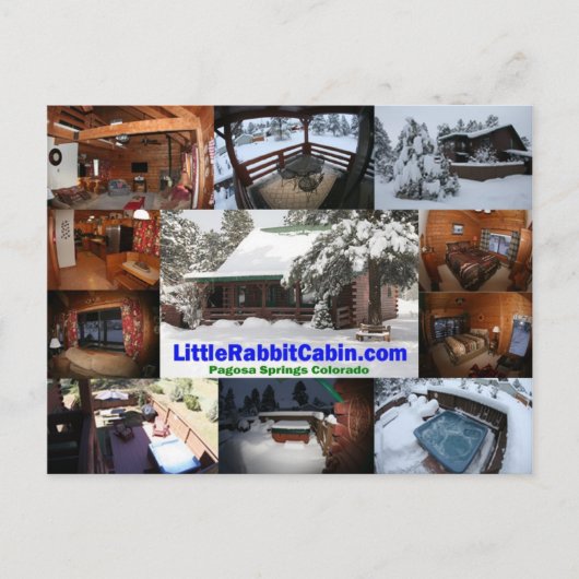 Little Rabbit Cabin Post Card Briefkaart (Voorkant)
