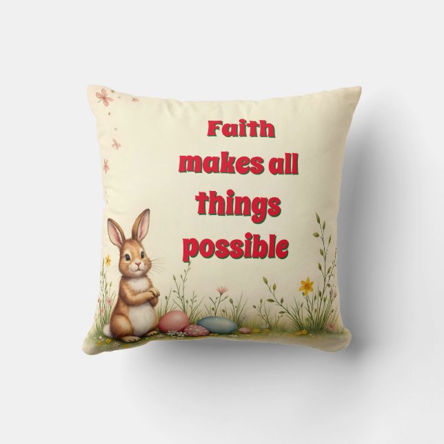 Little Rabbit Easter  Populair Collectie Kussen (Achterkant)