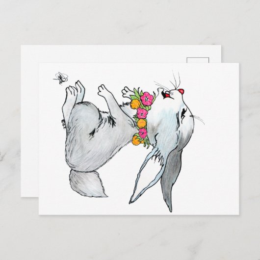 LITTLE RABBIT FEESTDAGENKAART (Voorkant / Achterkant)