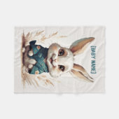 Little Rabbit gepersonaliseerd Fleece Deken (Voorkant (Horizontaal))