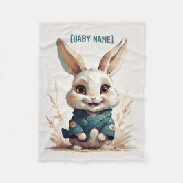 Little Rabbit gepersonaliseerd Fleece Deken