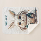 Little Rabbit gepersonaliseerd Sherpa Deken (Voorkant (horizontaal))
