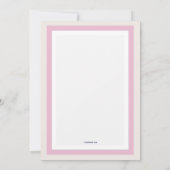 Little Rabbit Pink Uitnodiging (Achterkant)