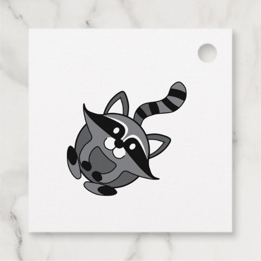 Little Raccoon Bedankjes Labels (Achterkant)