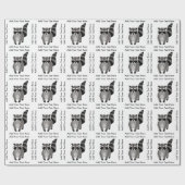 Little Raccoon Rascal gepersonaliseerd Cadeaupapier (Vlak)