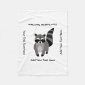 Little Raccoon Rascal gepersonaliseerd Fleece Deken (Voorkant)