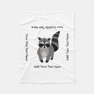 Little Raccoon Rascal gepersonaliseerd Fleece Deken