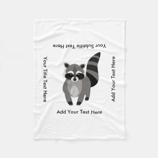 Little Raccoon Rascal gepersonaliseerd Fleece Deken (Voorkant)