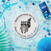 Little Raccoon Rascal gepersonaliseerd Papieren Bordje (Feest)