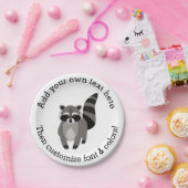 Little Raccoon Rascal gepersonaliseerd Papieren Bordje (Feest)