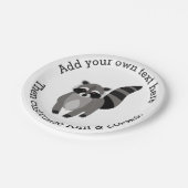 Little Raccoon Rascal gepersonaliseerd Papieren Bordje (Gekanteld)