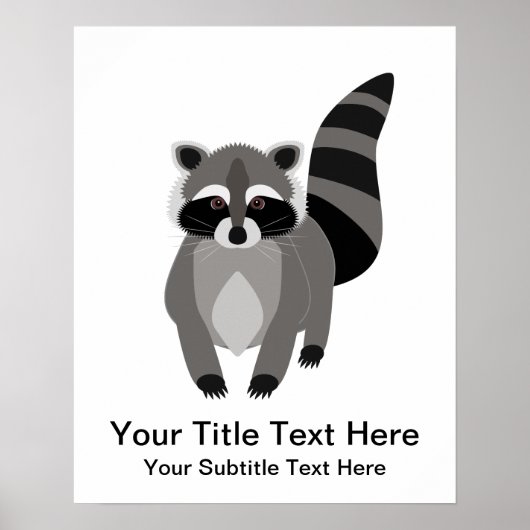 Little Raccoon Rascal gepersonaliseerd Poster (Voorkant)