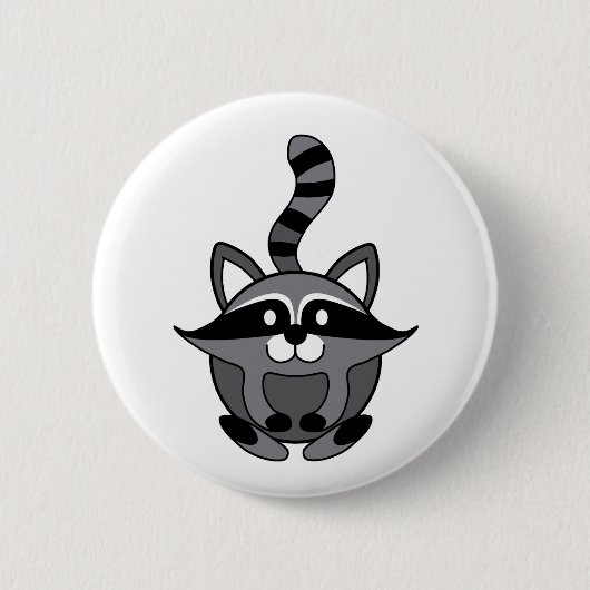 Little Raccoon Ronde Button 5,7 Cm (Voorkant)