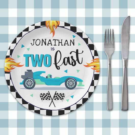 Little Racer Birthday 2 Party  Papieren Bordje