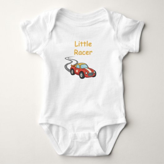 Little Racer Race Auto Baby body Romper (Voorkant)