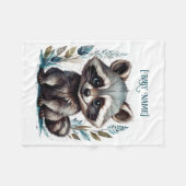 Little Racoon gepersonaliseerd Fleece Deken (Voorkant (Horizontaal))