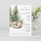 Little Rascal Raccoon Forest Baby shower Kaart (Staand voorkant)