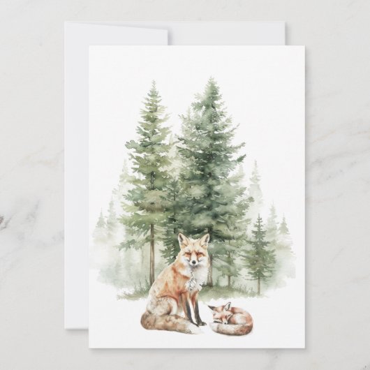 Little Rascal Raccoon Forest Baby shower Kaart (Achterkant)