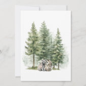 Little Rascals Raccoons Twins Baby shower Aankondiging (Achterkant)