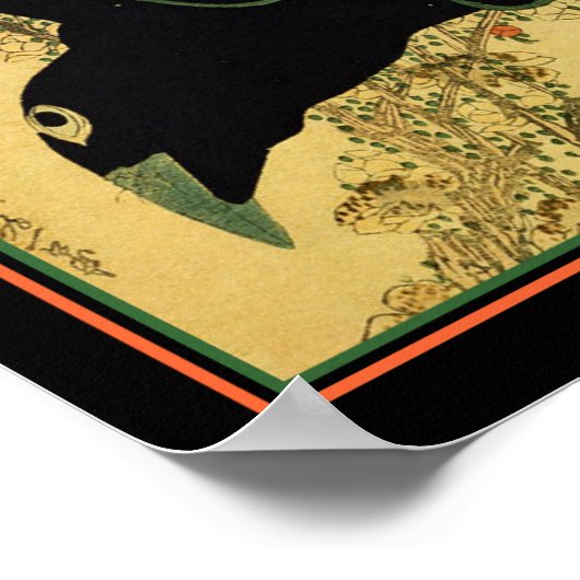 "Little Raven with the Minamoto Clan Sword ca.1823 Poster (Hoek)