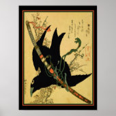 "Little Raven with the Minamoto Clan Sword ca.1823 Poster (Voorkant)