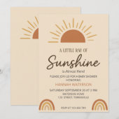 Little Ray of Boho Sunshine – Baby Shower  Kaart (Voorkant / Achterkant)