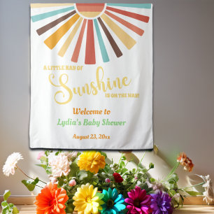 Little Ray Of Sunshine Baby shower Achtergrond Wandkleed