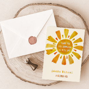 Little Ray of Sunshine Baby Shower Bedankkaart