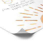 Little Ray of Sunshine Baby shower boeken voor Bab Poster (Hoek)