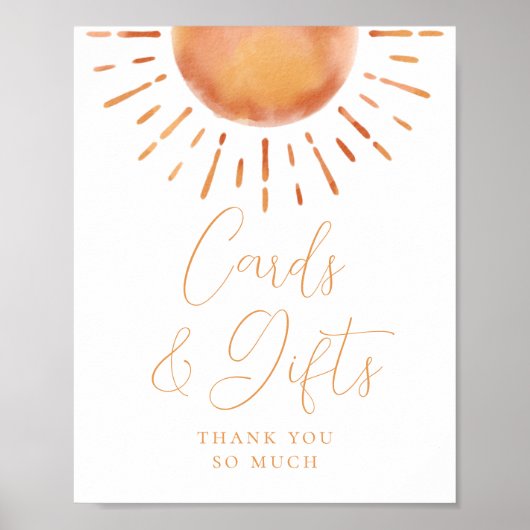Little Ray of Sunshine Baby Shower Cards & Gifts Poster (Voorkant)