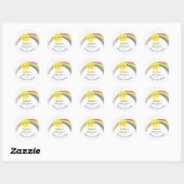 Little Ray of Sunshine Baby shower Favor Sticker (Vel)