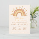 Little Ray of Sunshine Baby shower Invitation Kaart (Staand voorkant)