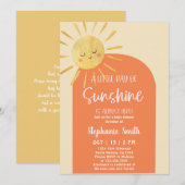 Little Ray of Sunshine Baby shower Invitation Kaart (Voorkant / Achterkant)
