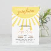 Little Ray of Sunshine Baby shower Invitation Kaart (Staand voorkant)