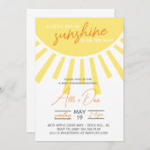 Little Ray of Sunshine Baby shower Invitation Kaart (Voorkant / Achterkant)