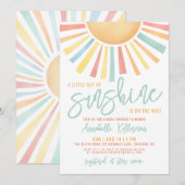 Little Ray Of Sunshine Baby Shower Kaart (Voorkant / Achterkant)
