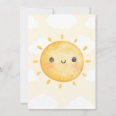 Little Ray of Sunshine Baby Shower Kaart (Achterkant)