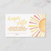 Little Ray Of Sunshine Baby shower Luierkrabbel Informatiekaartje (Voorkant)