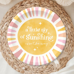 Little Ray of Sunshine Baby shower Papieren Borden Papieren Bordje