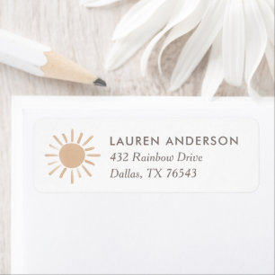 Little Ray of Sunshine Baby shower Return Address Etiket