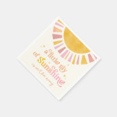 Little Ray of Sunshine Baby shower servetten (Hoek)