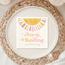 Little Ray of Sunshine Baby shower servetten