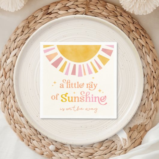 Little Ray of Sunshine Baby shower servetten