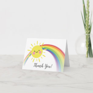 Little Ray of Sunshine Baby Shower Thank You Note Bedankkaart