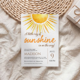 Little Ray Of Sunshine Baby Shower Uitnodiging