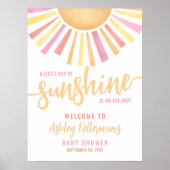Little Ray of Sunshine Baby shower welkomstbord Poster (Voorkant)