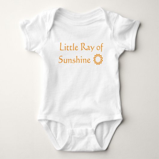 Little Ray of Sunshine beroemd gemaakt door Baby B Romper (Voorkant)