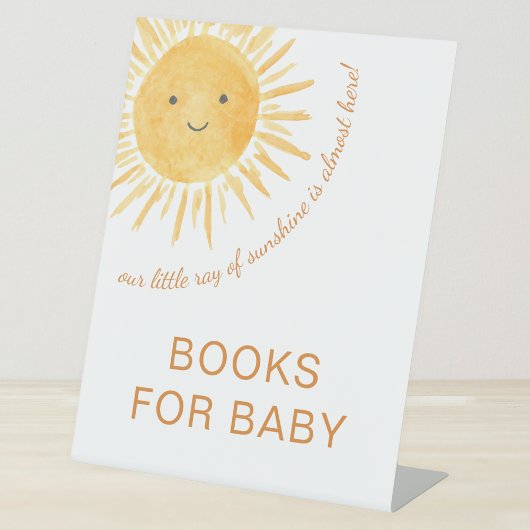 Little Ray Of Sunshine Boeken voor Baby Baby showe Reclamebord Met Voetstuk