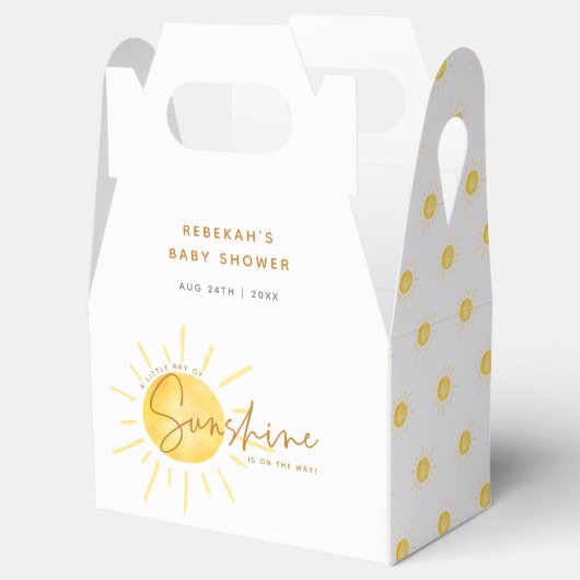 Little Ray of Sunshine Boho Baby shower Bedankdoosjes (Geopend)