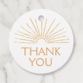 Little Ray of Sunshine Boho Baby shower Bedankjes Labels (Voorkant)